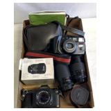 Canon T50 and Samsung camera s/ attachments