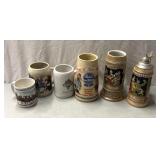 Pabst blue ribbon and other steins