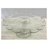 Glass cake platter