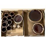 vintage brown drip glaze dishware