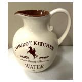 Cowboy kitchen water pitcher