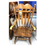 Oversized wooden rocking chair some paint drafting