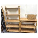 Shelving with extra pieces to assemble