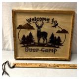 Deer camp wall hanging