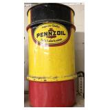 Pennzoil trash barrel