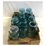 Blue ball Mason jars