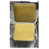 Retro green chair with chrome base