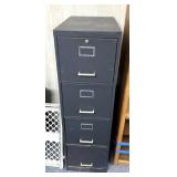 Four drawer metal filing cabinet no key unlocked
