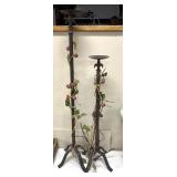 2 vintage candleholders
