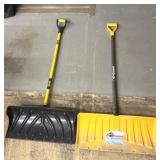 2 snow shovels