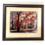 Autumn themed framed print