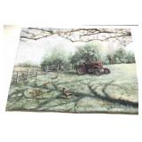 36 inch wide pheasant themed wall hanging