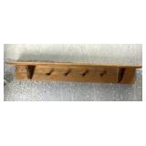 36 inch wide coat hanger/wall hanging shelf