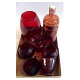 Red glassware