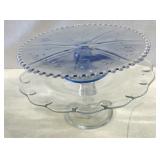 2 glass cake servers