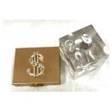 Vintage petty cash coin holder/dime decor