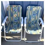 4 floral themed lawn chairs