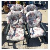 4 cushioned patio chairs