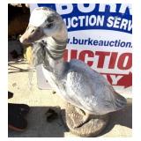 Goose themed cement, lawn art