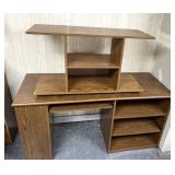Office desk with additional shelving