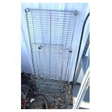 3 metal storage shelve-panels missing rod dividers