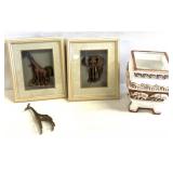 Elephant and giraffe themed decor