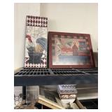 2 chicken/rooster wallhangings