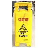 Caution, wet floor sandwich, sign