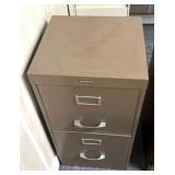 2 drawer, metal filing cabinet
