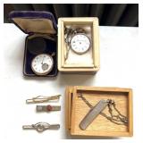 Vintage menï¿½s pocket watch money clip