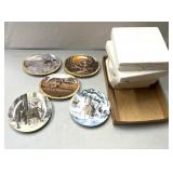 Dear themed collectible plates