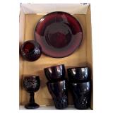 Ruby red glassware