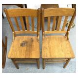2 vintage wooden chairs