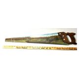 Vintage hand painted pants saw nature themed