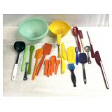 Colorful kitchen utensils/strainers