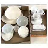 Milk glass and other white glassware