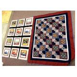 Americana/auto themed throw blankets