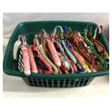 Colorful wrapped clothes hangers with laundry
