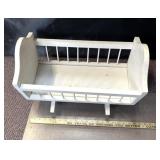 Vintage wooden rocking cradle