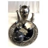Household decor, silver accented