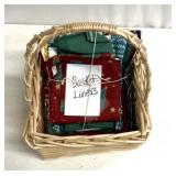 Holiday basket liners/decorative basket