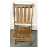 Vintage wooden folding chair