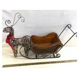 Reindeer and sleigh