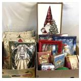 Christmas pillows/tins/wall hangings