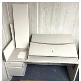 Office desk with extra attachments