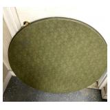 Round folding card table
