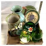 Vases/glassware/frog themed decor, etc.