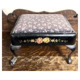 Vintage floral patterned footstool