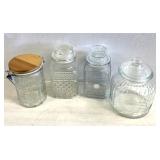 Vintage glass canisters