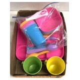 Kids plastic dinnerware